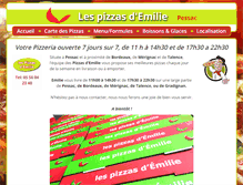 Tablet Screenshot of les-pizzas-d-emilie.com